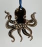 Copper mirrored acrylic octopus decoration