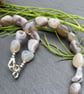 Botswana Agate Tumble Stones & Sterling Silver Necklace - Image 4