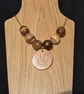 Pine, Bay Tree & Linden Wood Scarab Beetle Necklace.