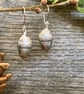 Petite pewter acorn earrings - Image 1