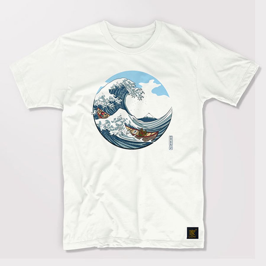 The Great Wave off Kanagawa T shirt (CMYK edition) men's T shirt