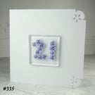 21st birthday fused glass birthday card, handcrafted, keepsake (335)