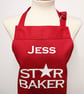 Adult : small teenage Star baker personalised apron - Made in England - Image 9
