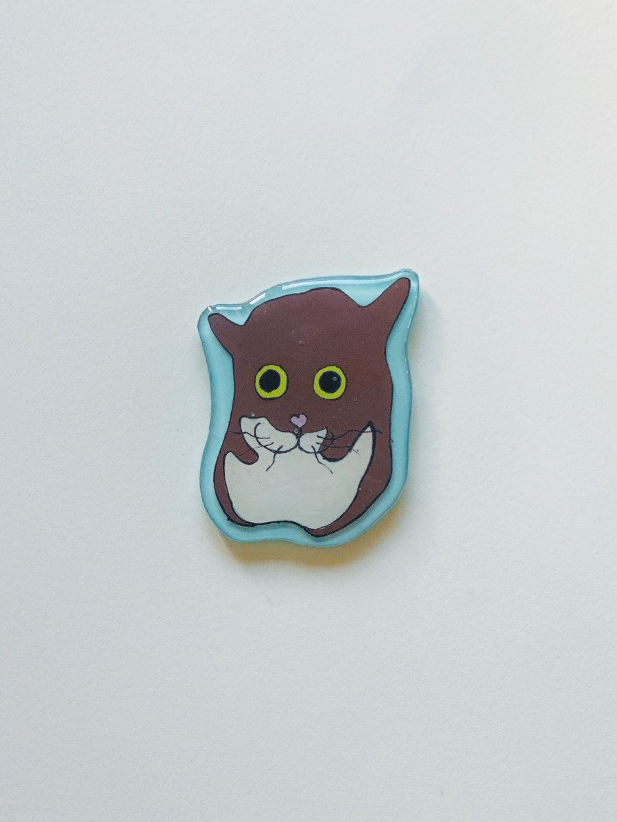 Payday Please Cat– Handmade Original Pet Illusration Fridge Magnet