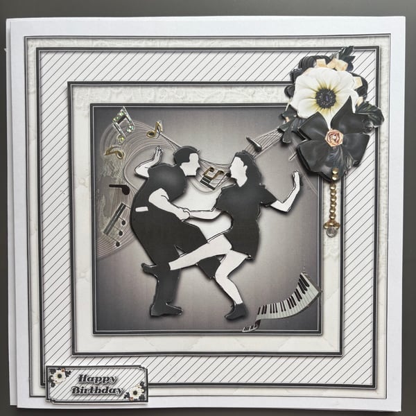 Jive dancing birthday card
