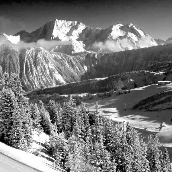 Courchevel 1850 Mountain Landscape French Alps France Photograph Print