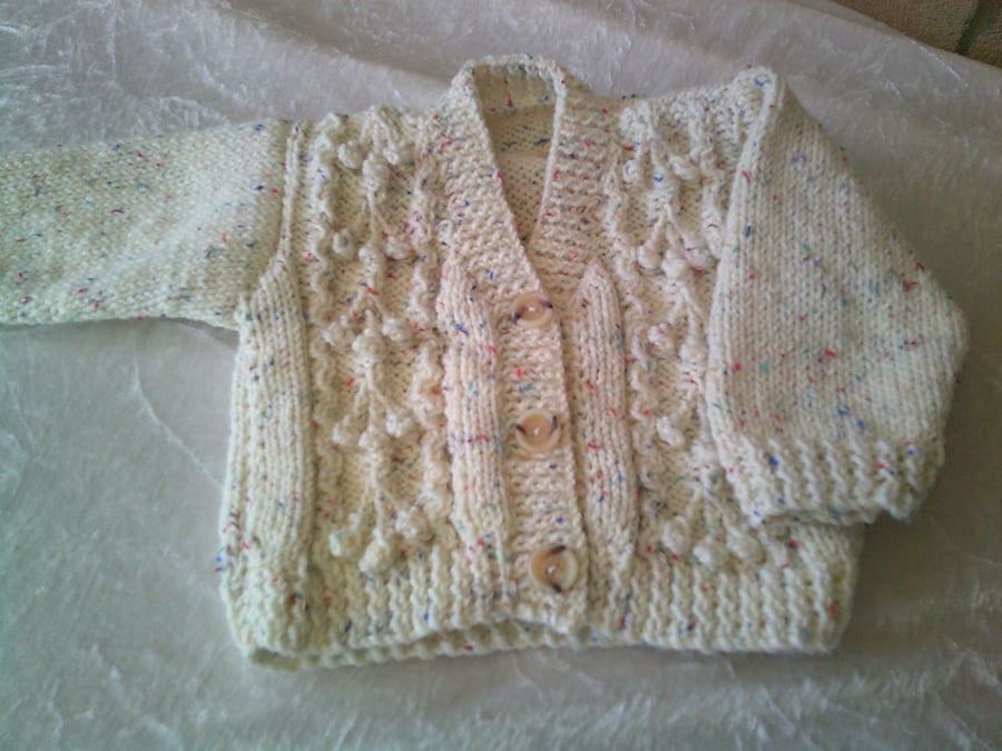 20 inch V Neck Aran Cardigan