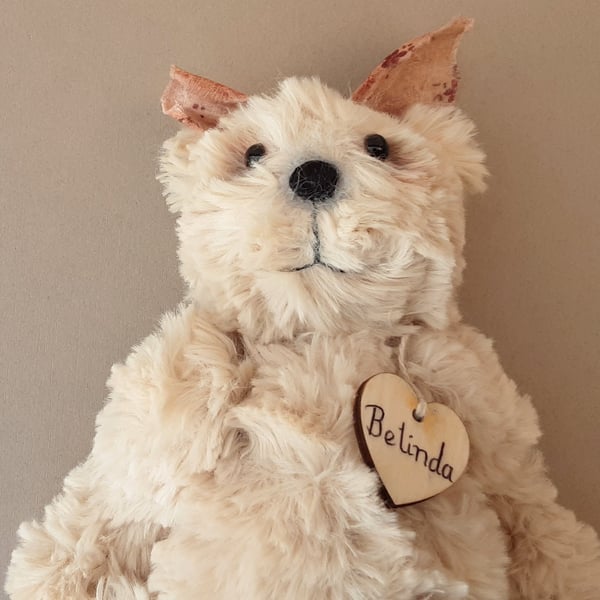 Teddy bear, collectable handmade artist bear, quirky heirloom bear