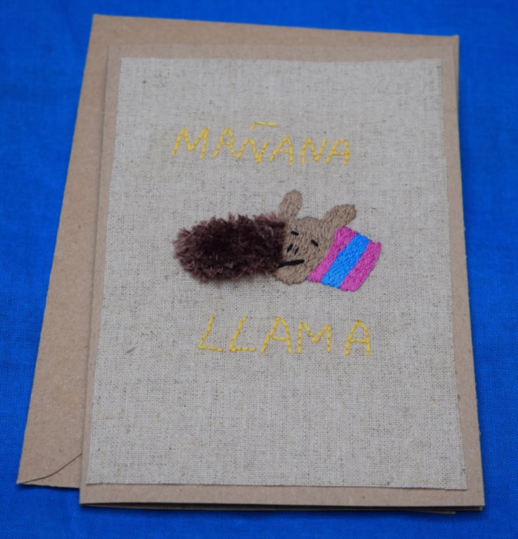 Manana Llama  blank card