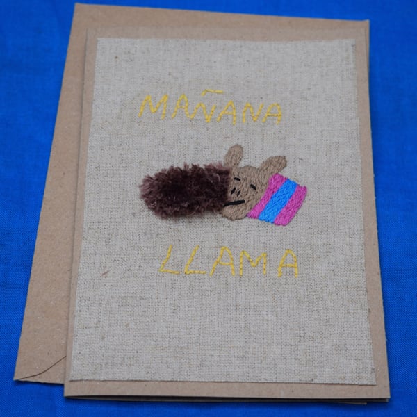 Manana Llama  blank card