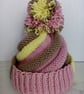 Bobble Hat - Neapolitan Ice Cream Swirl Hat - Unique Gift - Image 2