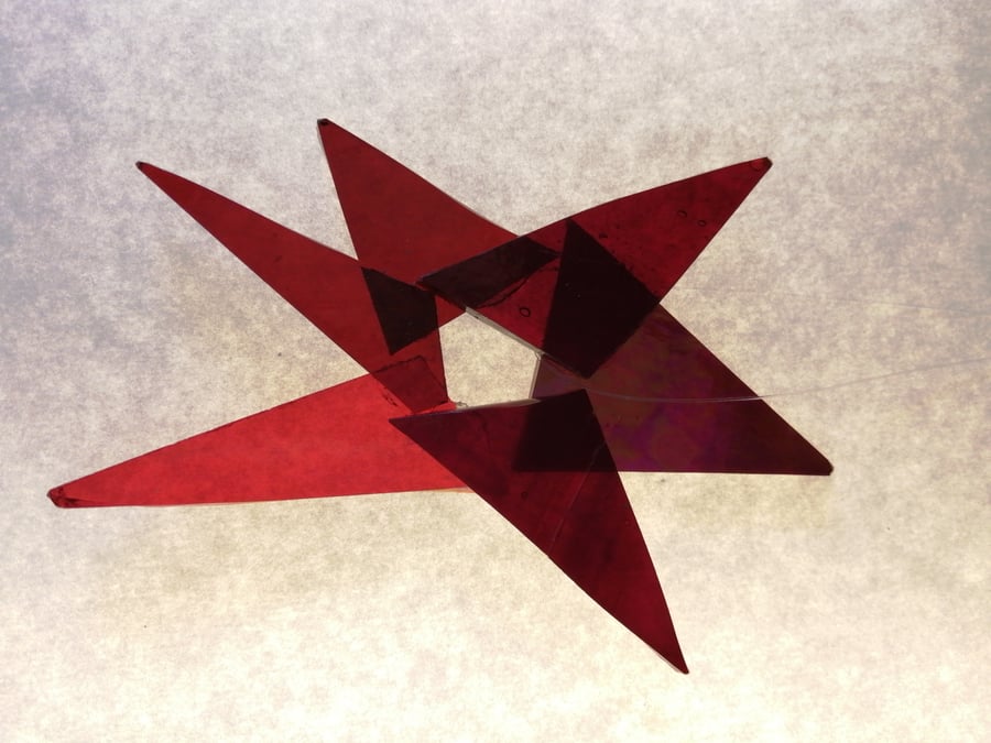 Stained Glass Star - Red
