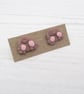Rabbit tail stud earrings - Image 2