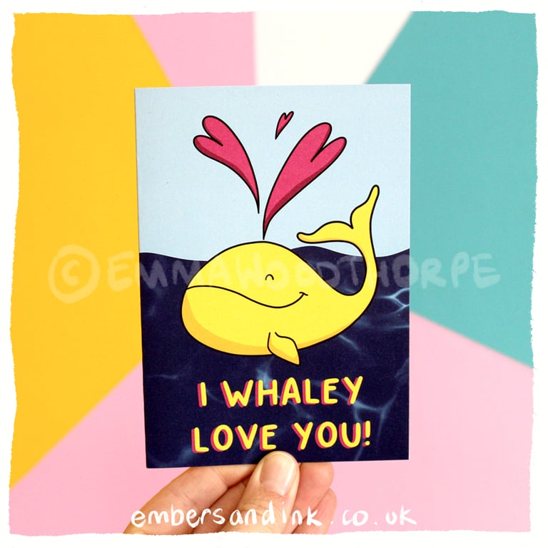 I Whaley Love You Greetings Card