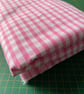 4 Metres of Pink and White Gingham Fabric Dressmaking Fabric Polycotton