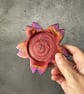 Flower LED Tealight Holder Red Phoenix Glow - Image 2