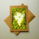 hand painted original art blank greetings card ( ref FA 131 K1 )