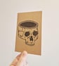 Mindless Skull Lino Printed Pocket Notebook - Image 2