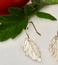 Tomayto Tomato - Silver tomato leaf earrings - Image 4