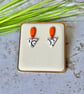 Colour & Monochrome - Orange and Arch Earrings