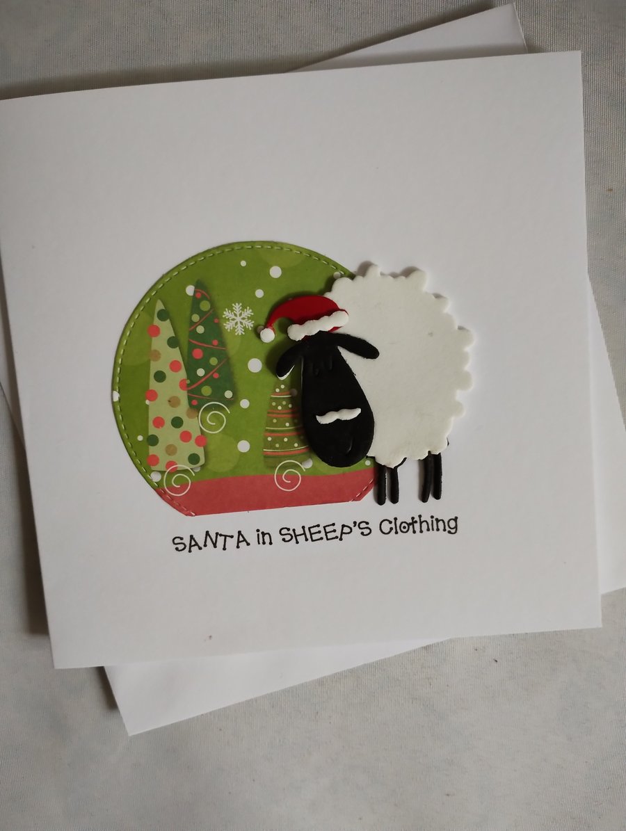 Santa in Sheep's Clothing! Christmas Card 