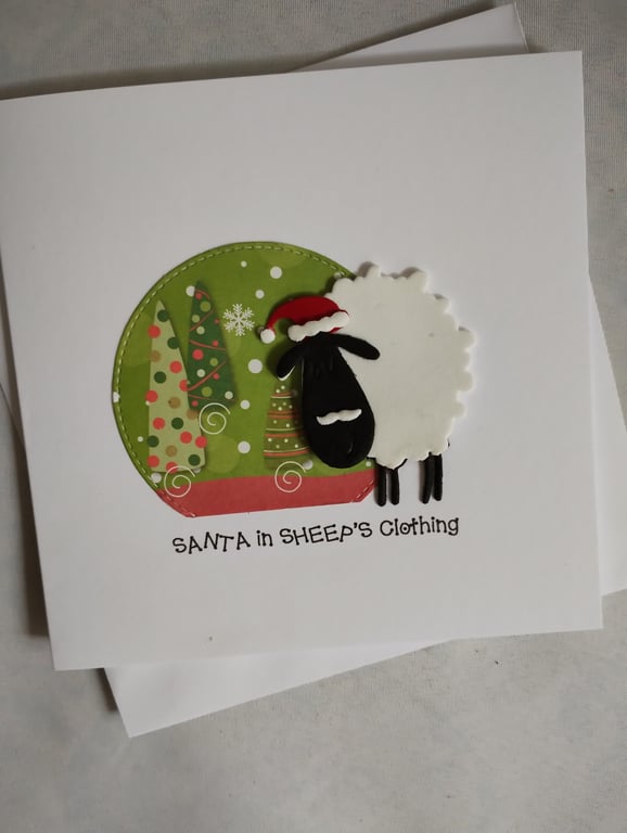 Santa in Sheep's Clothing! Christmas Card 