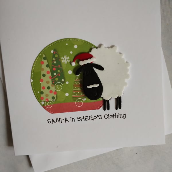 Santa in Sheep's Clothing! Christmas Card 