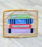 'Stack of Books' patchwork Fabric Mug Rug - Image 1