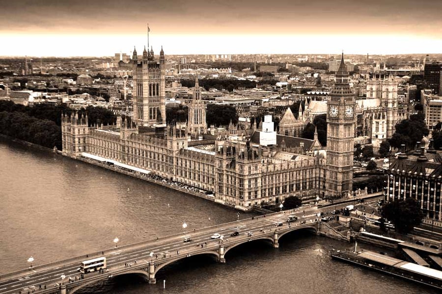 Houses of Parliament Big Ben Westminster Bridge London Photograph Print