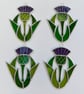 Stained Glass Thistle - Handmade Hanging Window Decoration  - Image 1