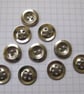 10 Small Silver Buttons - Image 2