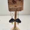 Thunder and lightening swirl earrings 