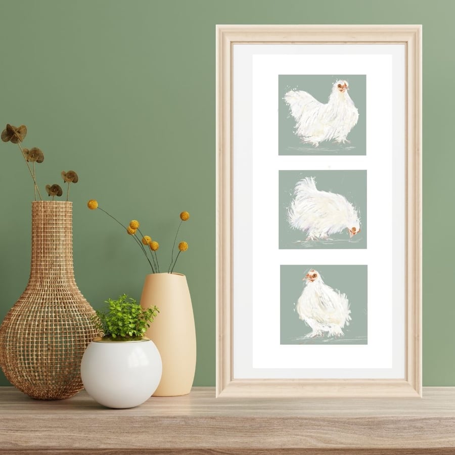 Chicken Art Print , Kitchen Art  GIFT