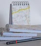 A7 Handmade Spiral Notebook with Recycled Map Cover - Image 4
