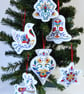 Christmas Reindeer decoration, embroidered - Image 5