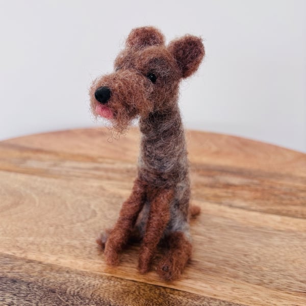 Needle felt wool Yorkshire Terrier, Yorkie dog. Collectible
