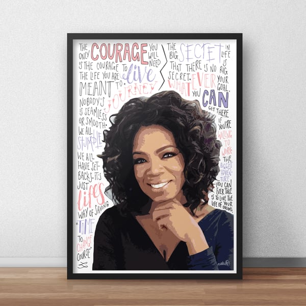 Oprah Winfrey INSPIRED Poster, Print with Inspirational Quotes
