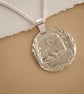 Otter Engraved Sterling Silver Coin Necklace - Image 7