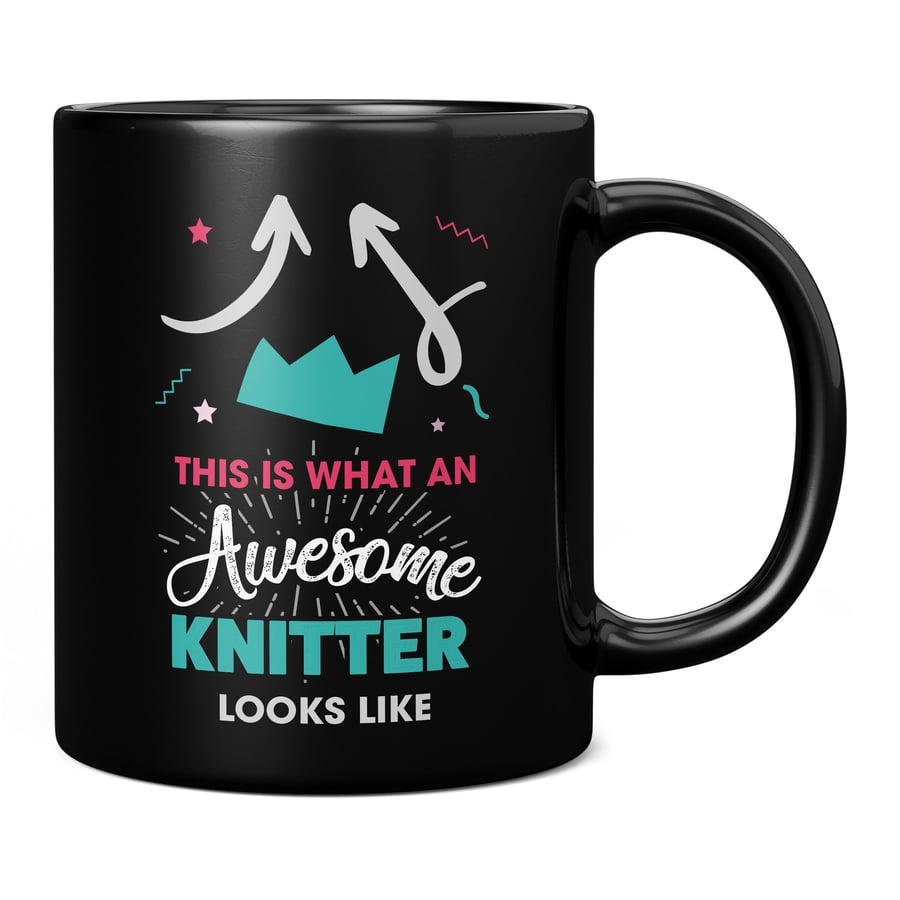 This Is What An Awesome Knitter Looks Like 11oz Coffee Mug Cup - Perfect Birthda