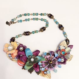 Floral statement necklace