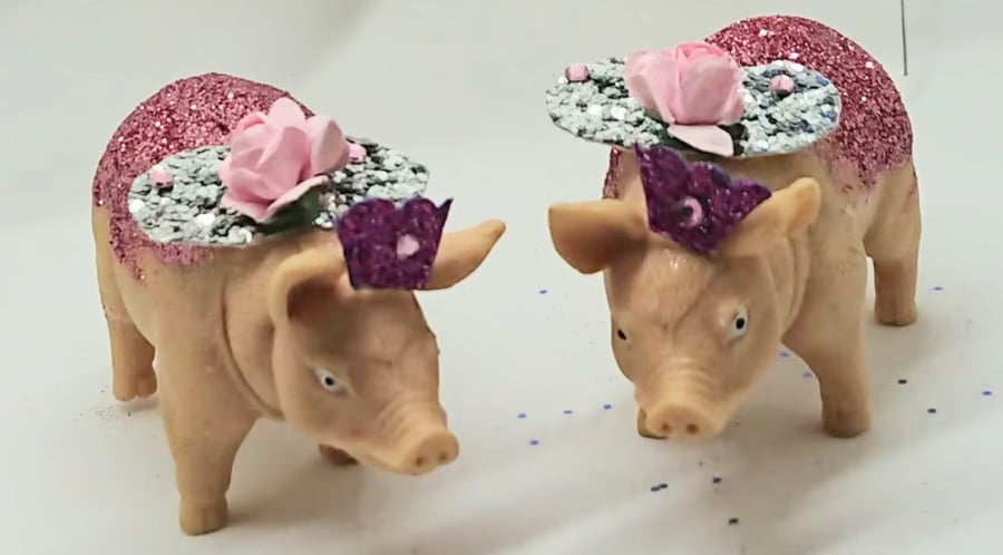 Pig Birthday Cake Topper Collectable Keepsake Novelty Gift 