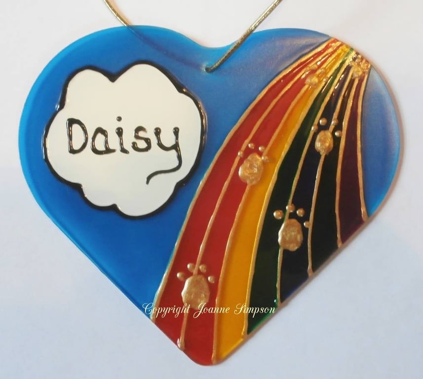 Rainbow Bridge pet memorial sun catcher decoration