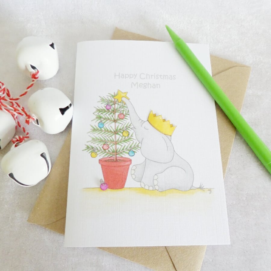 Personalised Christmas Tree Ellie Card