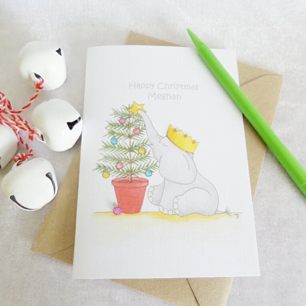 Personalised Christmas Tree Ellie Card