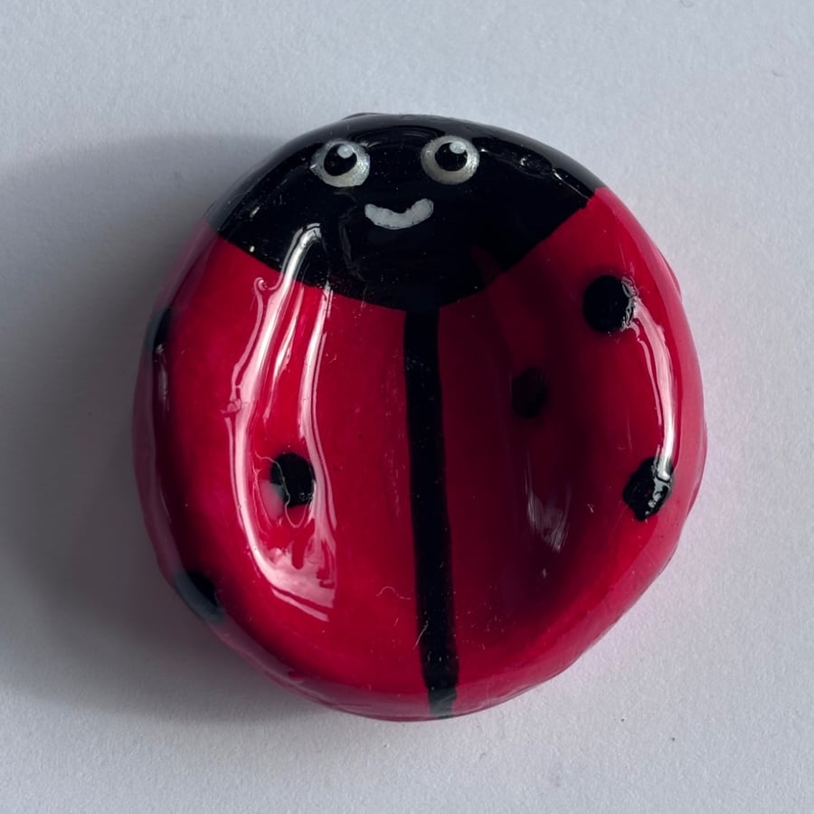 Ladybug worry stone
