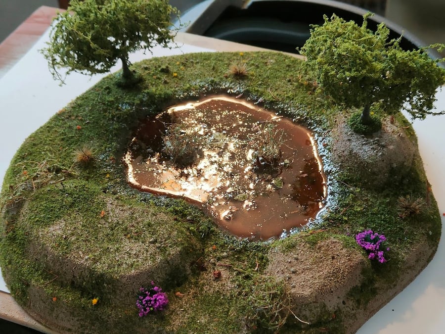 Muddy Pond Tabletop Terrain Set 40k DnD D&D TTRPGS Wargame Scenery Fantasy