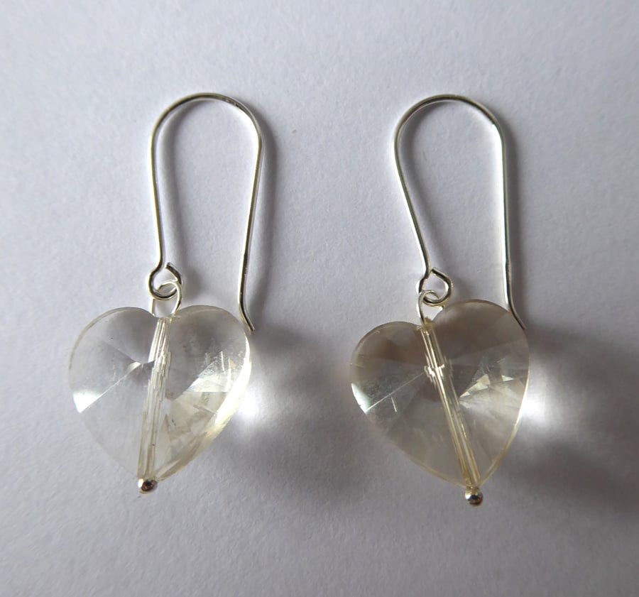 Heart Bauble Earrings Champagne