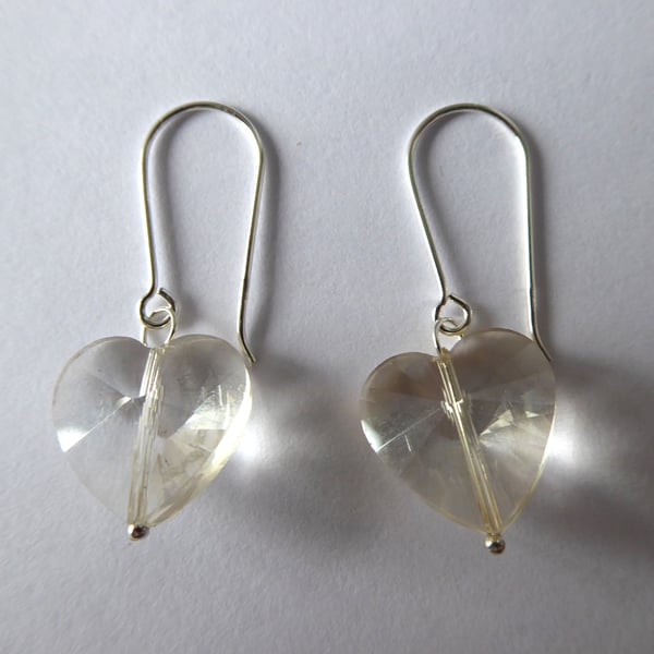 Heart Bauble Earrings Champagne