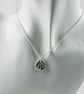 Sterling Silver Pebble Necklace with Snowdrops - Image 7