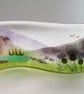 Scottish Highlands landscape, fused glass landscape art, decor for the home.  - Image 5